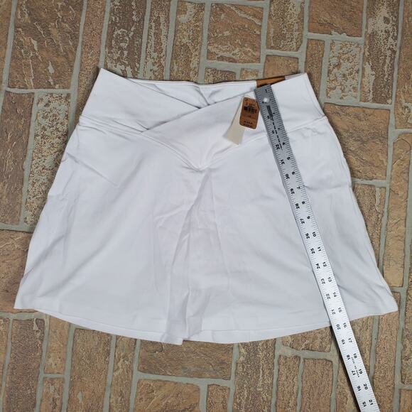 Victoria's Secret PINK Active Cotton High Waist v Crossover Skort White Size L - Picture 8 of 8